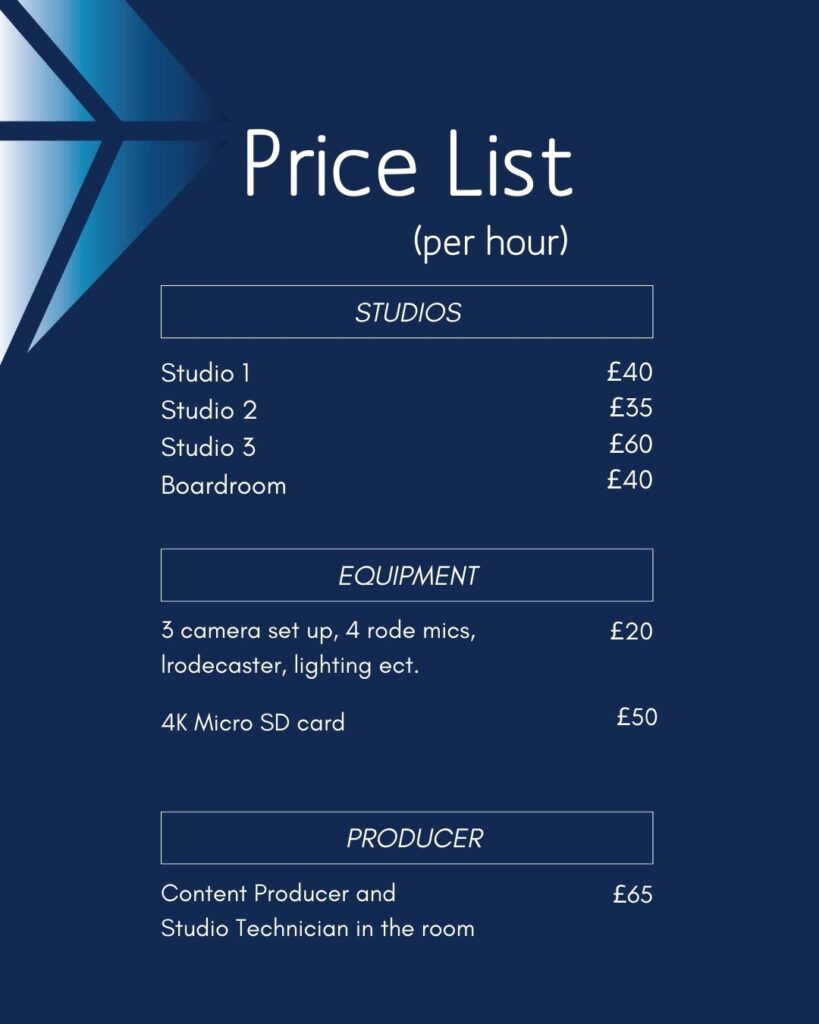 Podcast Studio Pricing